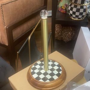 Mackenzie Childs, Country Check paper towel holder!